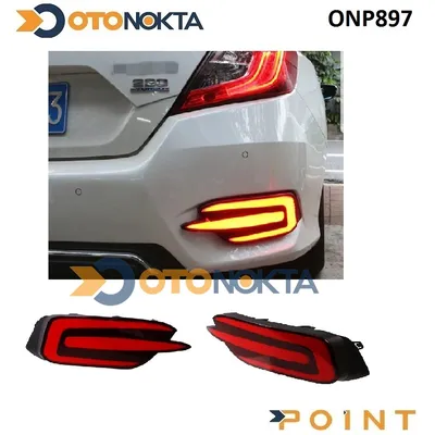 Arka Tampon Sis Ledli C Tip Honda Civic 2017