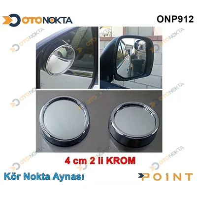 Kör Nokta Aynası 360 Derece 4 cm 2'li Krom
