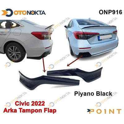 Arka Tampon 2 Prç Orjinal Flap Siyah Civic 2022