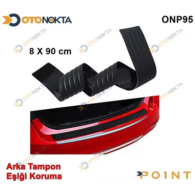 Arka Tampon Eşiği Kauçuk Lastik 90x8 cm Siyah