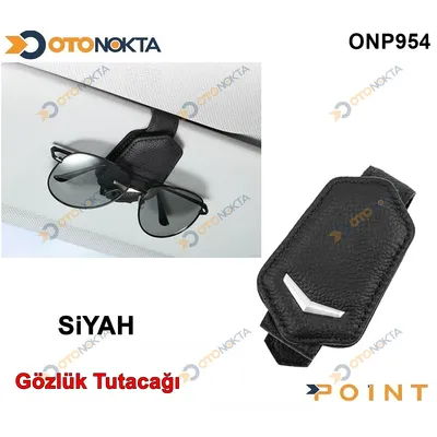 Gözlük Tutacağı Mıknatıslı Deri Siyah