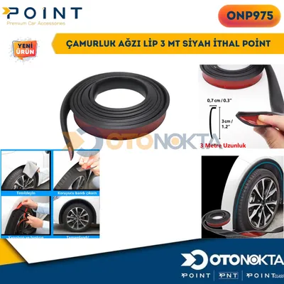 Çamurluk Ağzı Lip 3 mt Siyah