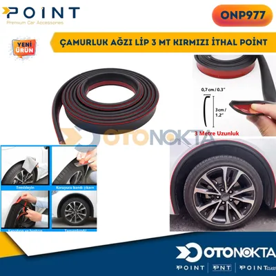 Çamurluk Ağzı Lip 3 mt Kırmızı