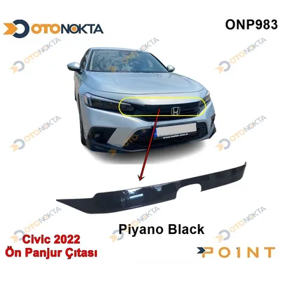 Ön Panjur Cıtası Piyano Black Siyah Civic 2022