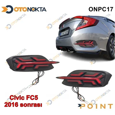 Sis Lambası Arka Orjinal Honda Civic 2016 Uzun Oklu