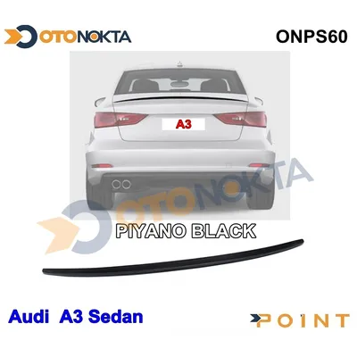 Spoyler Anatomi Piyano Siyah Audi A3 14-18