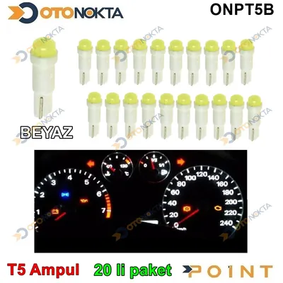 Ampul Gösterge Ledli T5 Beyaz Paket 20'li