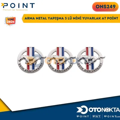 Arma Yapışma Plastik 3'lü Mini Yuvarlak At