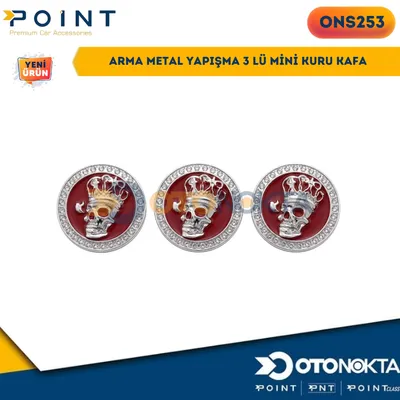 Arma Yapışma Plastik 3'lü Mini Kuru Kafa