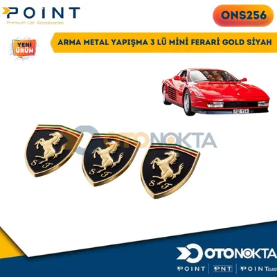 Arma Yapışma Plastik 3 Mini Ferari Gold Siyah