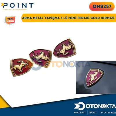 Arma Yapışma Plastik 3'lü Mini Ferari Gold Kırmızı
