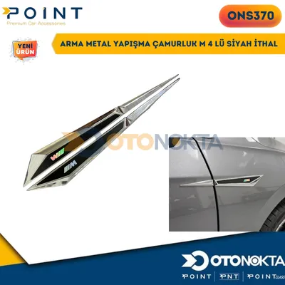 Arma Metal Yapışma Çamurluk M 4'lü Siyah