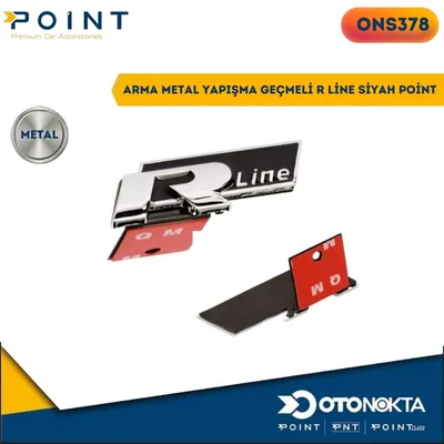 Arma Metal Yapışma Geçmeli R Line Siyah