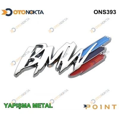 Arma Metal Yapışma BMW Desen Yazı Krom