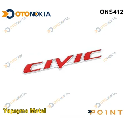 Arma Metal Yapışma Civic Kırmızı