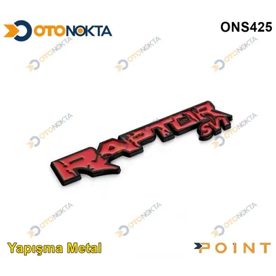 Arma Metal Yapısma Raptor Kırmızı Siyah