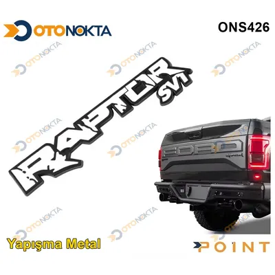 Arma Metal Yapısma Raptor Siyah Beyaz