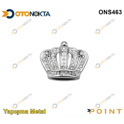 Arma Metal Yapışma Kral Taç Krom Büyük Pnt