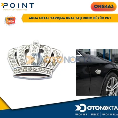 Arma Metal Yapışma Kral Taç Krom Büyük Pnt – görsel 2