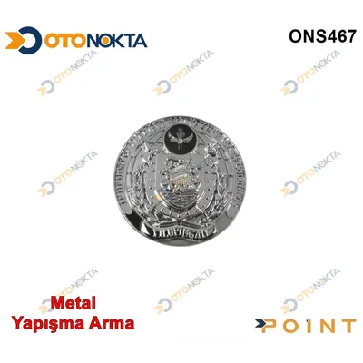 Arma Metal Yapışma Rozet Gümüş