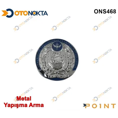 Arma Metal Yapışma Rozet Mavi Gümüş