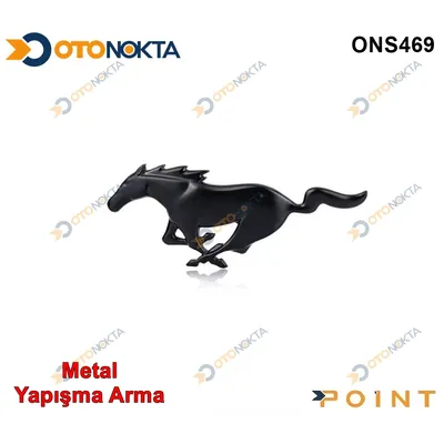 Arma Metal Yapışma Mustang Siyah At