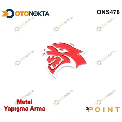 Arma Metal Yapışma Kaplan Kırmızı Krom