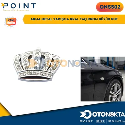 Arma Metal Yapışma Kral Taç Krom Küçük Pnt