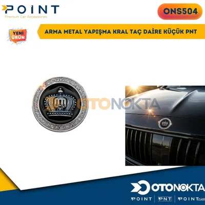 Arma Metal Yapışma Kral Taç Daire Küçük Pnt