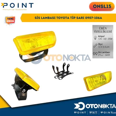 Sis Lambası Toyota Tip Sarı 0907-106A – görsel 2