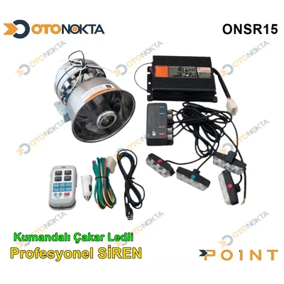 Siren Profesyonel Kumandalı Çakar LED li K/m