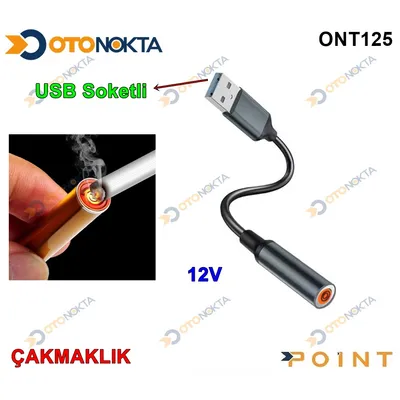 Çakmaklık USB Soketli 12V