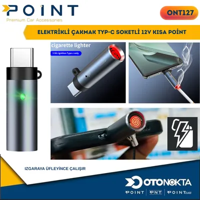 Elektrikli Çakmak Typ-C 12V Kısa