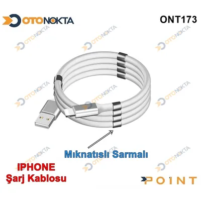Şarj Ara Kablosu Mıknatıslı Sarmalı İphone