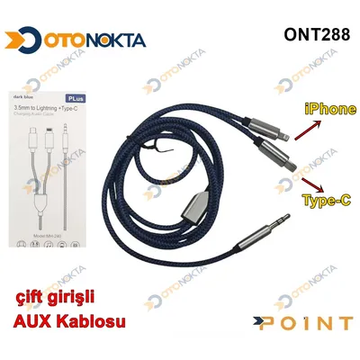 Aux Kablosu Type-C - İphone Girişli