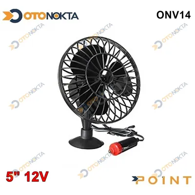 Vantilatör 5 İnç 12V Vantuzlu Mini Plastik