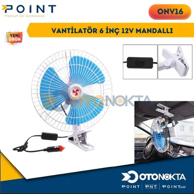 Vantilatör 6 İnç 12V Mandallı