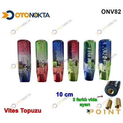 Vites Topuzu Şeffaf Damlacık 10 cm Renkli