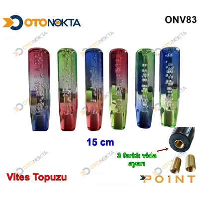 Vites Topuzu Şeffaf Damlacık 15 cm Renkli