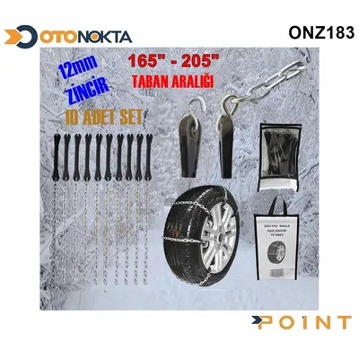 Kar Zinciri Lastik 165*205 Kaliteli 10 Parça Çelik