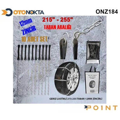 Kar Zinciri Lastik 215*255 Kaliteli 10 Parça Çelik
