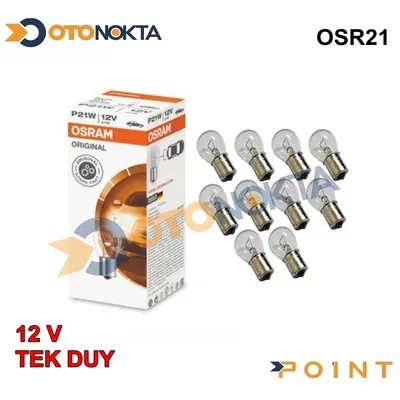 Ampul Osram 93 12V21W BA15S 7506 Normal 10'lu