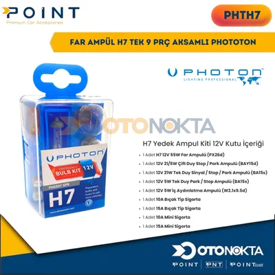 Far Ampul H7 Tek 9 Prç Aksamlı Photon