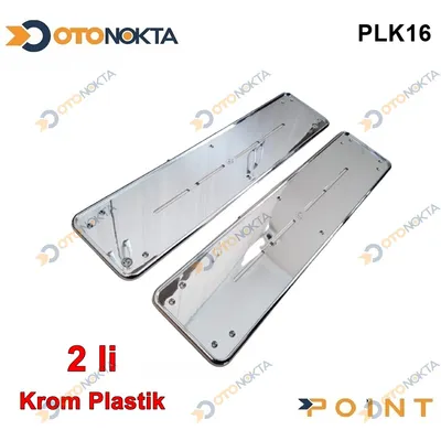 Plakalık Altlığı Hummer Tip İnce Krom 2 Adet Şık