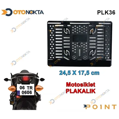 Plakalık Plastik Motor Kare Siyah