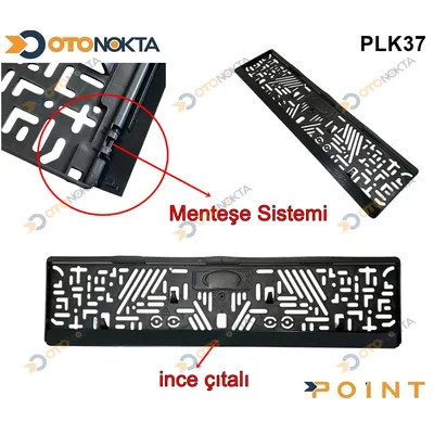 Plakalık Plastik Kaliteli İnce Çıtalı Siyah