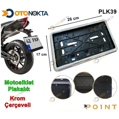Plaka Altlığı Konsept Motorsiklet Krom