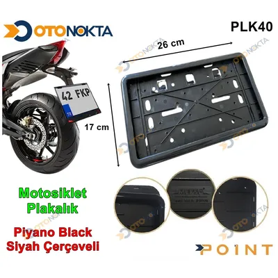 Plaka Altlığı Konsept Motorsiklet Siyah