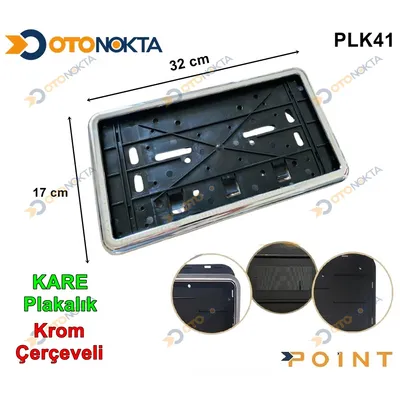 Plaka Altlığı Takkolay Konsept Krom Kare