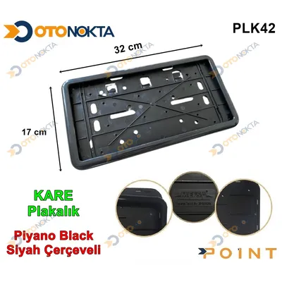Plaka Altlığı Takkolay Konsept Siyah Kare